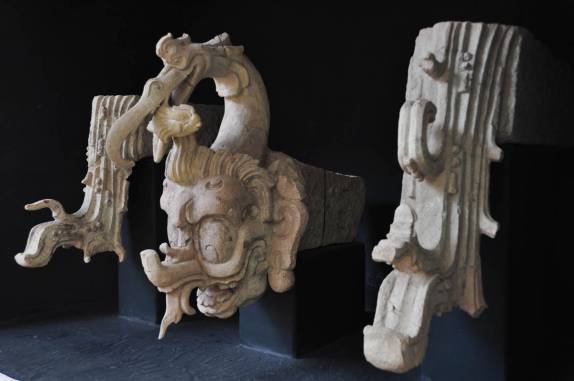 Peças do Museu de Esculturas, nas ruínas mayas de Copán, em Honduras